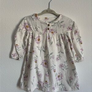 Carter's Cream Baby Dress with Floral Design & Bloomers
